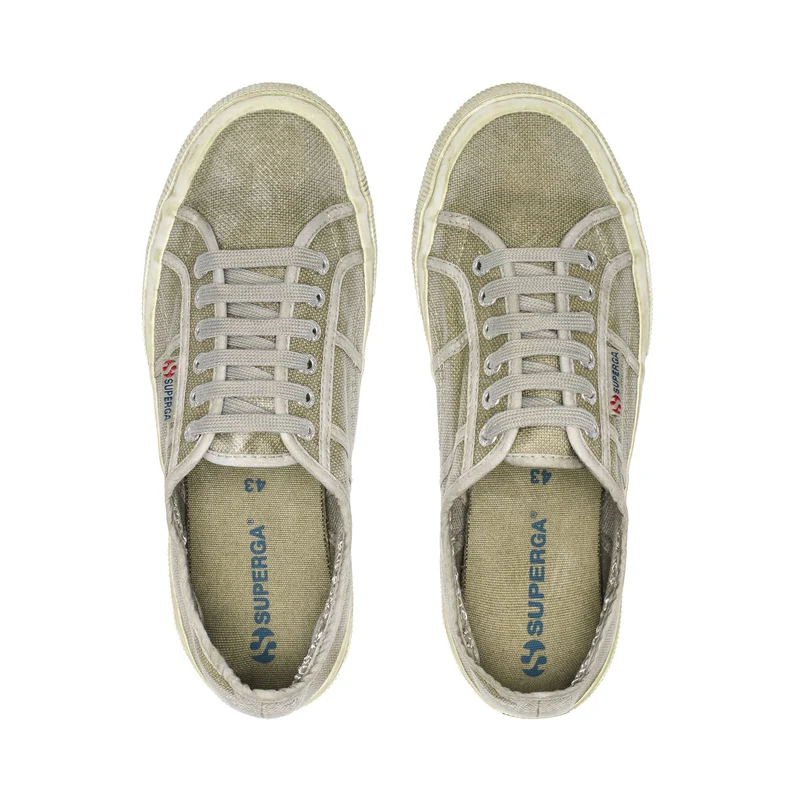 2750 COTTON DYED - Le Superga - Low Cut - Unisex - Green Dusty