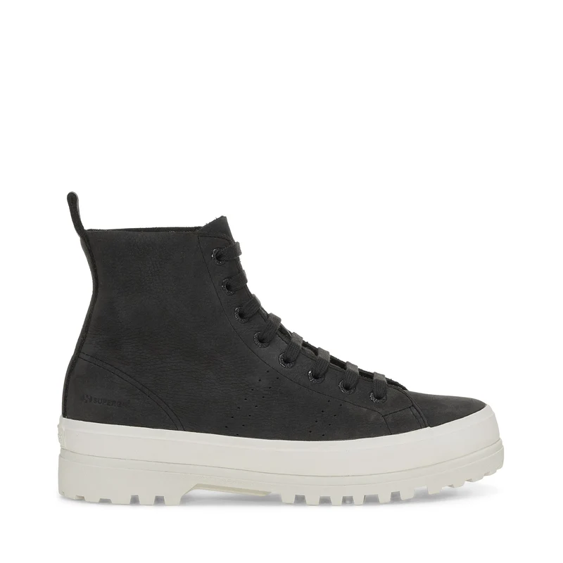 2644 NUBUCK LEATHER - Ankle Boots - Laced - Unisex - Black Bristol-FAvorio