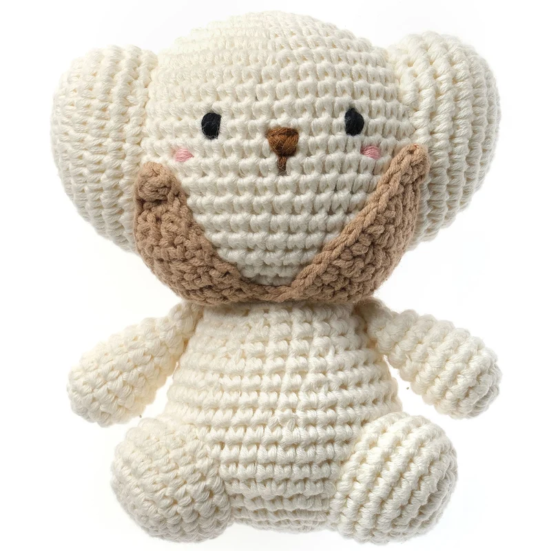 CROCHET COTTON TEDDY - Small Accessories - Toy - Unisex - White Avorio-Beige
