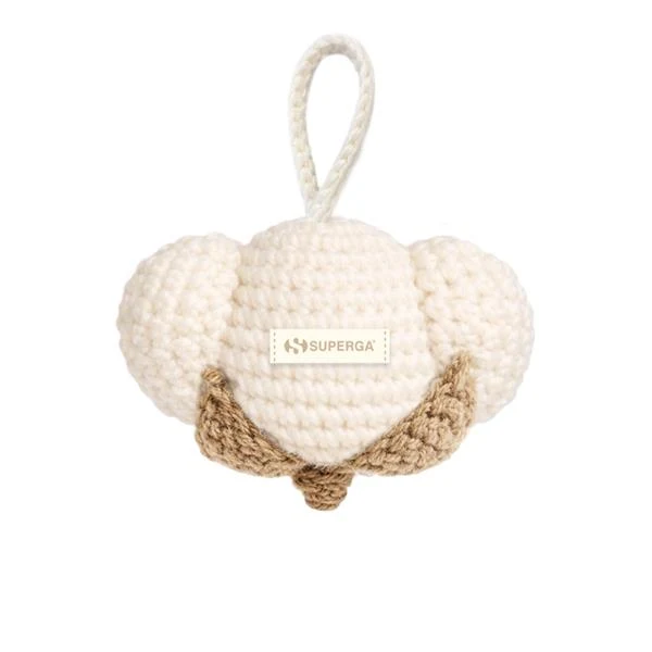 CROCHET COTTON KEYCHAIN - Small Accessories - Toy - Unisex - White Avorio-Beige