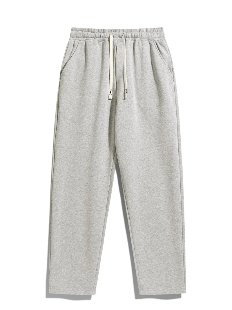 Herren Konisch zulaufende Fleece-Jogginghose mit elastischem Bund, Kordelzug & vorgeformten Knien Nord Taschen