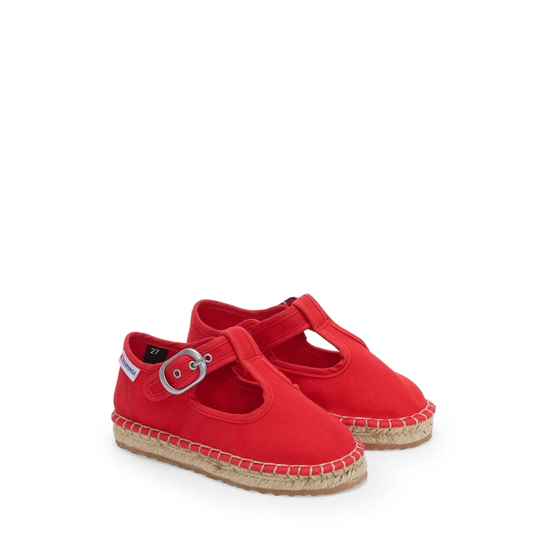 3010 MARY JANE KIDS ESPADRILLAS - Espadrilles - Low Heel - Girl - Red-Natural