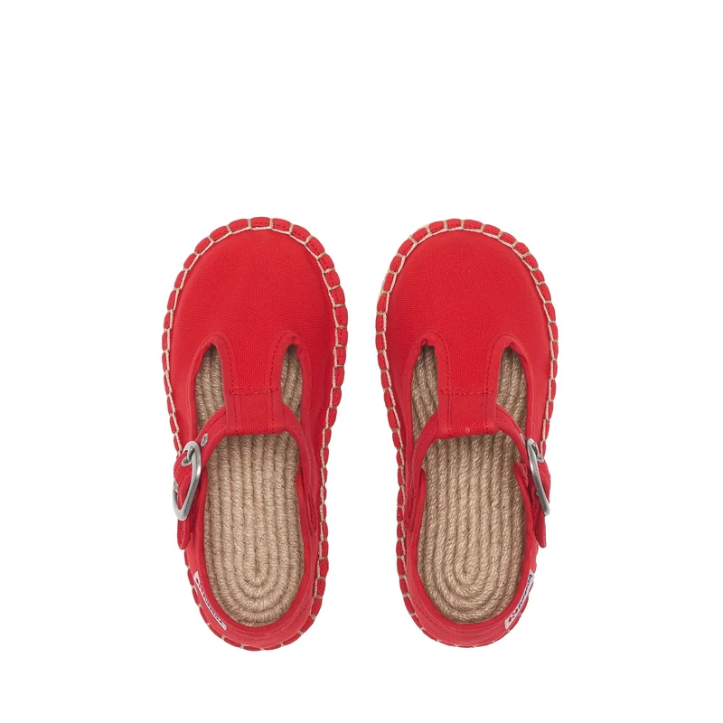 3010 MARY JANE KIDS ESPADRILLAS - Espadrilles - Low Heel - Girl - Red-Natural