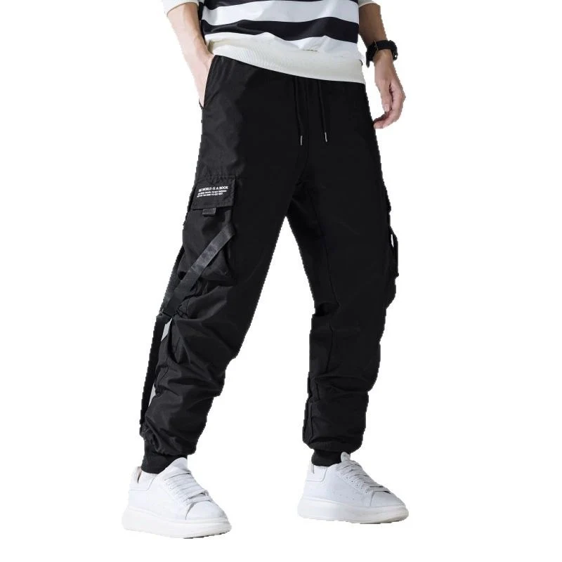 Herren Konisch geschnittene Utility‑Cargohose im Joggerstil mit Multifachtaschen, Kordelzug & elastischem Knöchelabschluss Nord Taschen