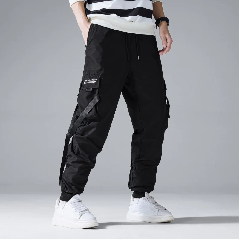 Herren Konisch geschnittene Utility‑Cargohose im Joggerstil mit Multifachtaschen, Kordelzug & elastischem Knöchelabschluss Nord Taschen