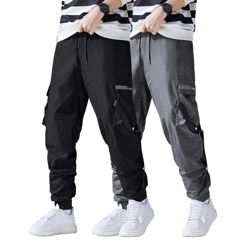 Herren Konisch geschnittene Utility‑Cargohose im Joggerstil mit Multifachtaschen, Kordelzug & elastischem Knöchelabschluss Nord Taschen