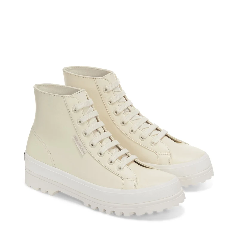 2341 ALPINA NAPPA - Ankle Boots - Laced - Unisex - Beige Natural Total-Matte-F Avorio