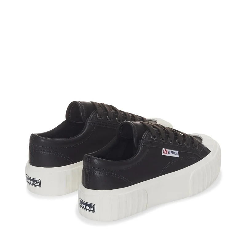 2631 STRIPE PLATFORM VEGAN MATERIAL - Sneakers - Wedge - Woman - Black Bristol-FAvorio