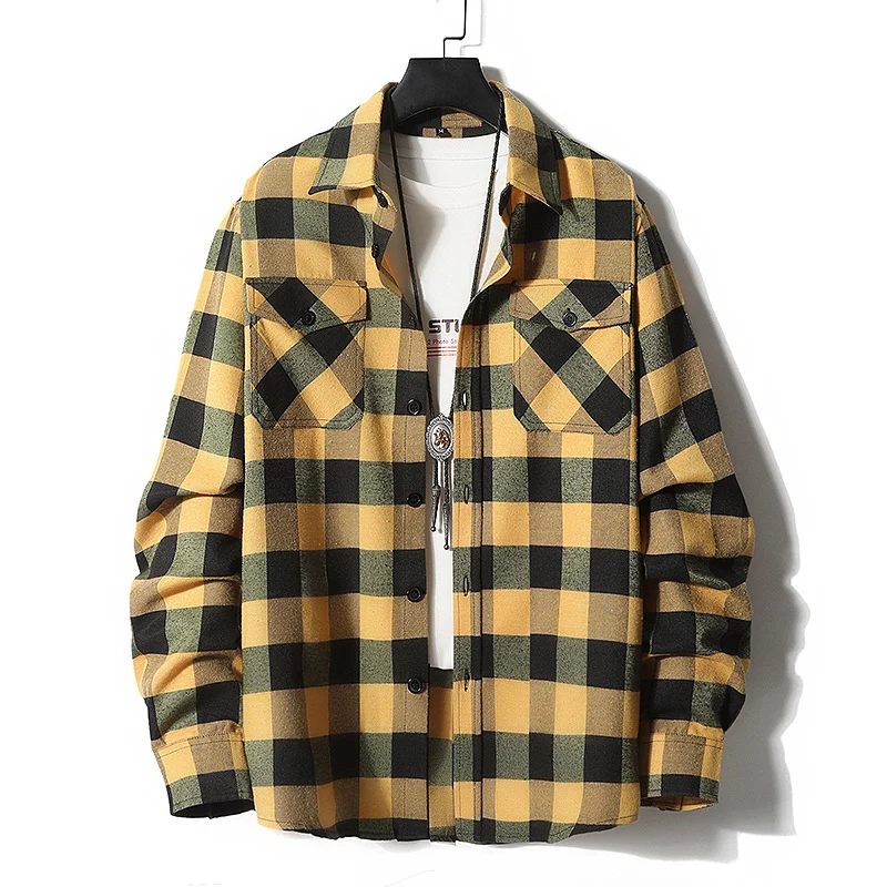 Herren Karo-Flanell-Hemdjacke mit Brusttaschen und relaxed Fit Nord Taschen