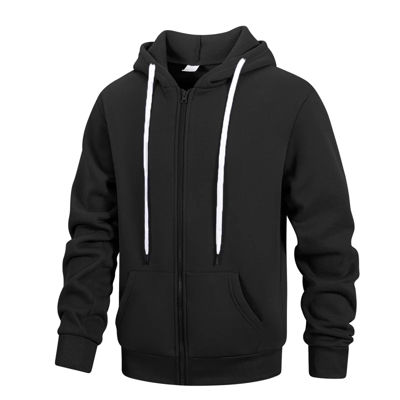 Herren Kapuzen‑Sweatjacke mit durchgehendem Reißverschluss, Kängurutaschen & weichem Futter Nord Taschen