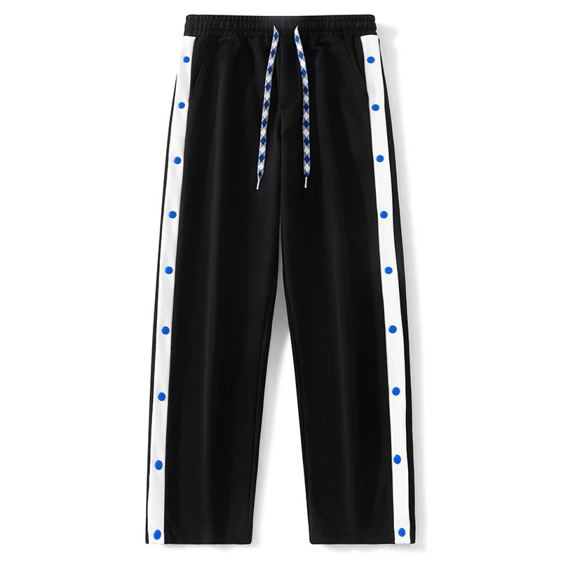 Herren Jogginghose mit Druckknopf-Seitenstreifen, elastischem Bund & Kordelzug Nord Taschen