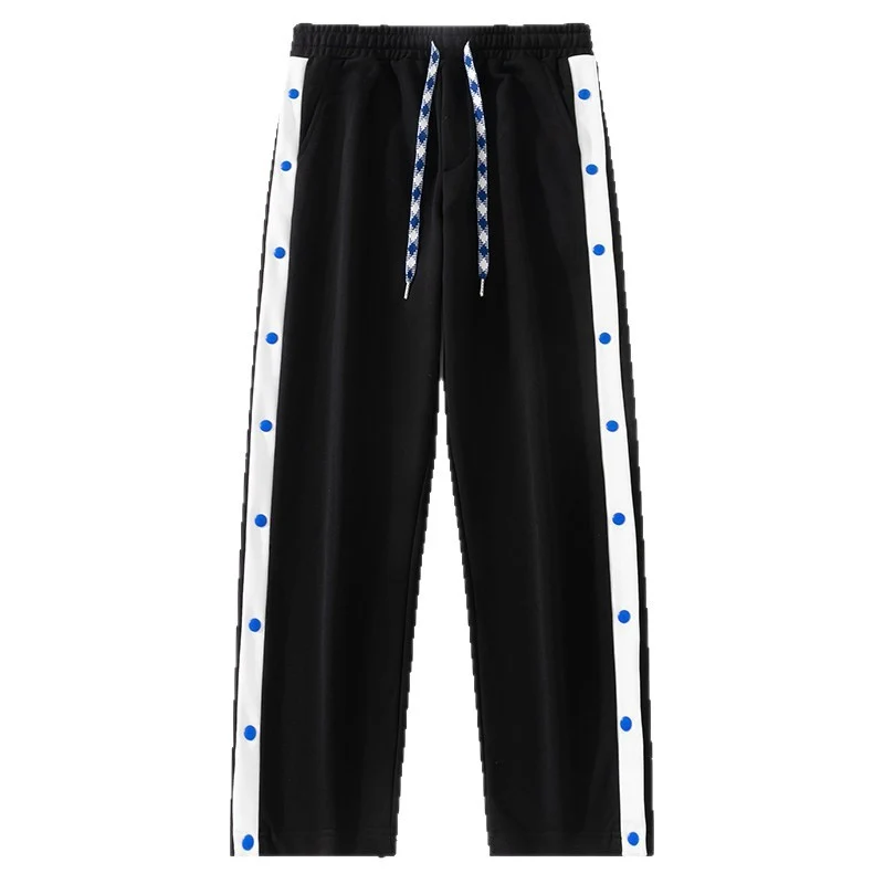 Herren Jogginghose mit Druckknopf-Seitenstreifen, elastischem Bund & Kordelzug Nord Taschen