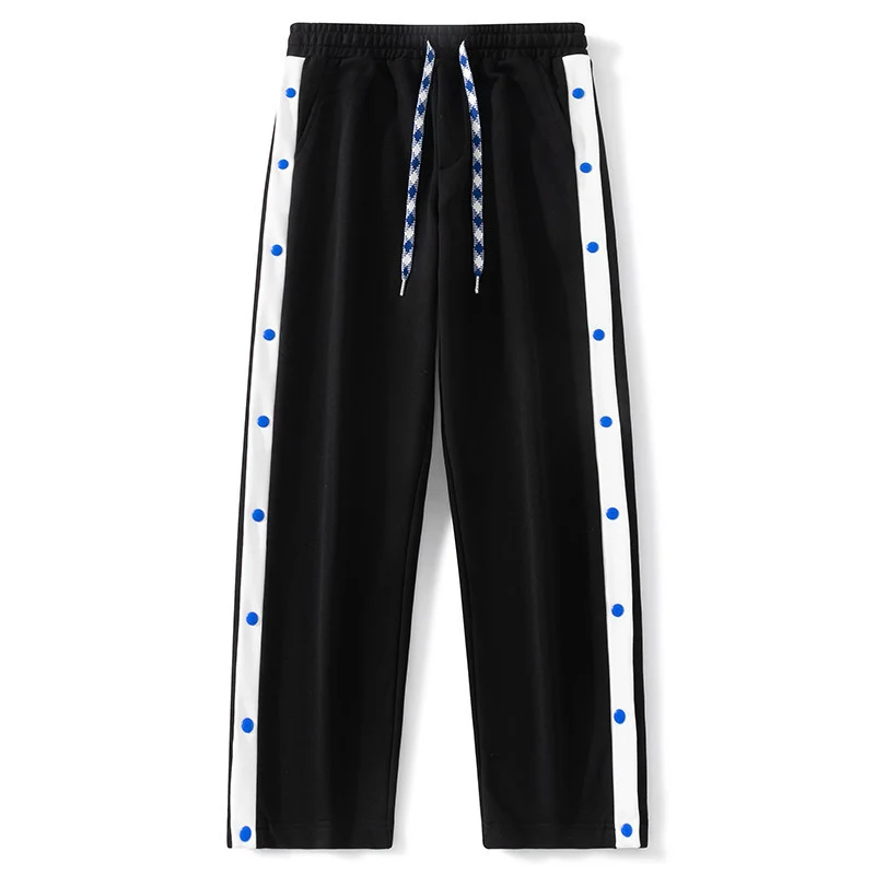 Herren Jogginghose mit Druckknopf-Seitenstreifen, elastischem Bund & Kordelzug Nord Taschen