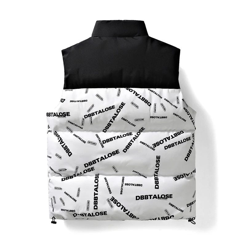 Herren Gesteppte Weste mit hohem Stehkragen, Allover-Logoaufdruck & Kordelzug Nord Taschen