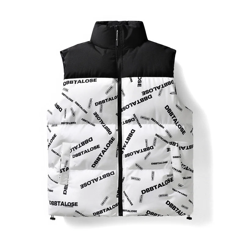 Herren Gesteppte Weste mit hohem Stehkragen, Allover-Logoaufdruck & Kordelzug Nord Taschen