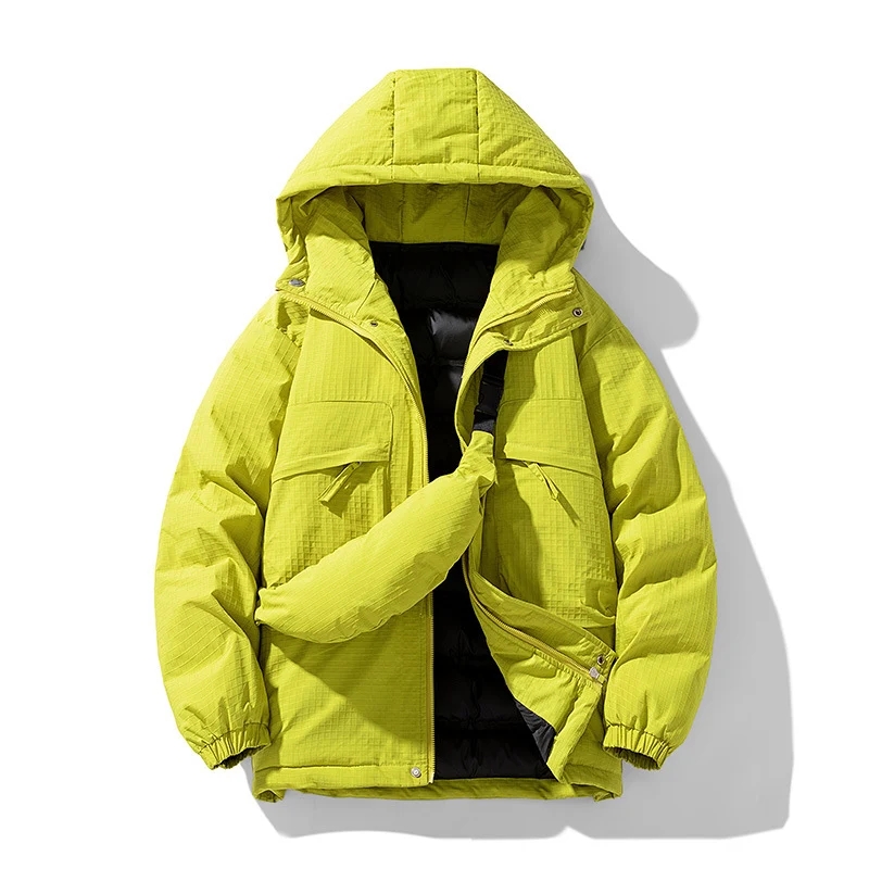 Herren Gepolsterter Ripstop-Parka mit Kapuze Oversize-Schnitt und integrierter Umhängetasche Nord Taschen