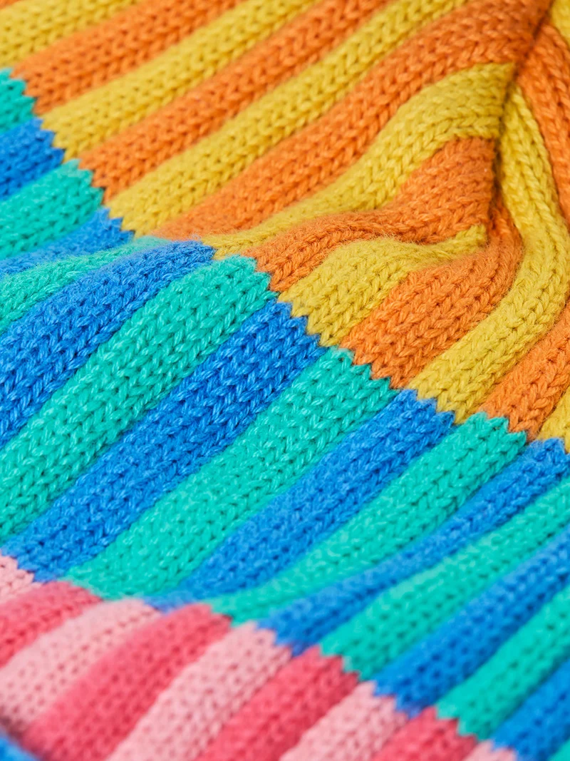Rainbow Rib Bobble Hat