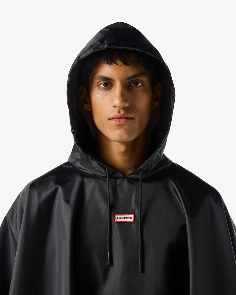 Zusammenfaltbares Poncho Schwarz (Unisex)