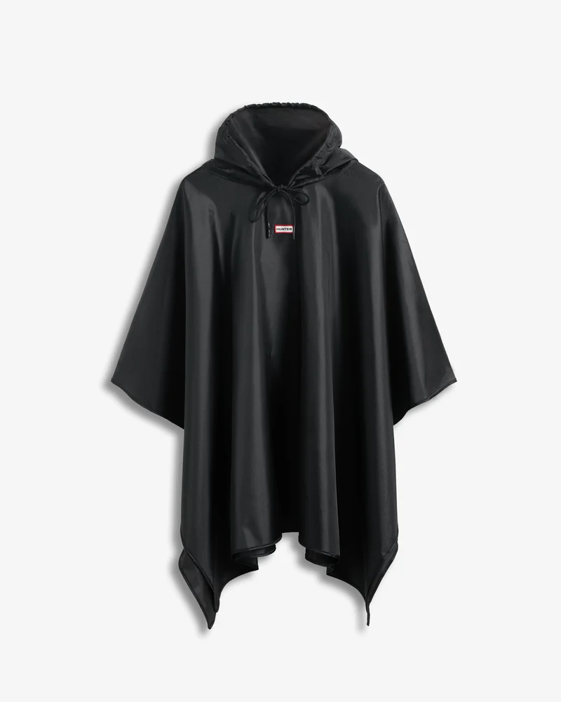 Zusammenfaltbares Poncho Schwarz (Unisex)