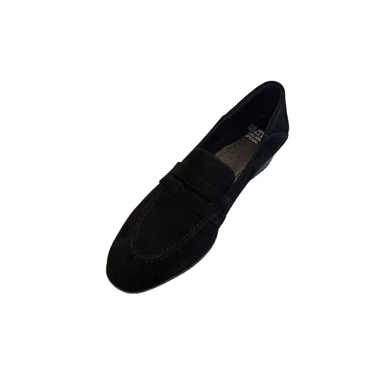 Damen Glattleder-Loafer mit niedrigem Blockabsatz und klassischem Penny-Steg Nord Taschen