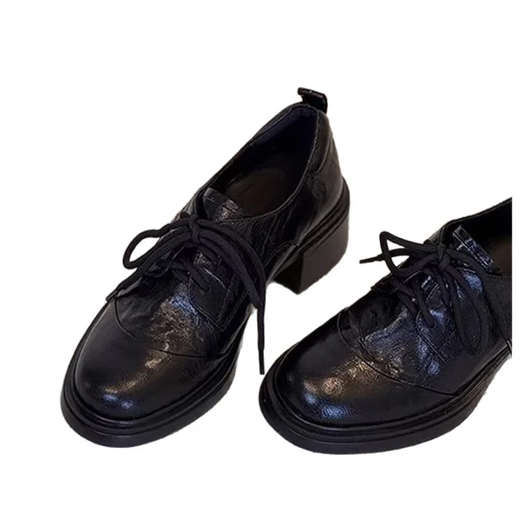 Damen Elegante Schnür‑Derby mit mittelhohem Blockabsatz und profilierter Plateau‑Sohle Nord Taschen