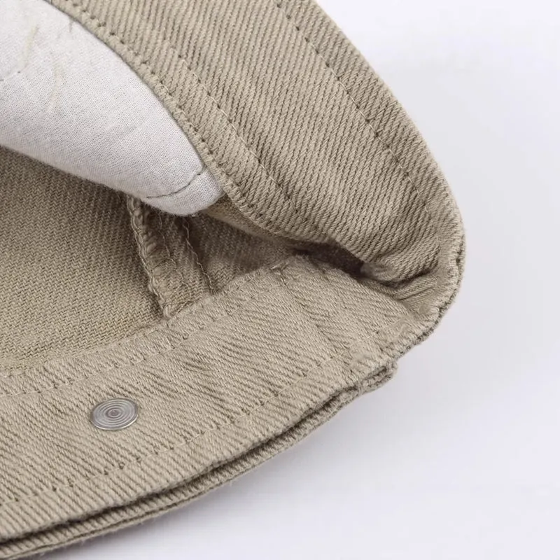 Herren Oversized Canvas-Jacke mit Cordkragen, Knopfverschluss und verdeckter Brusttasche Nord Taschen