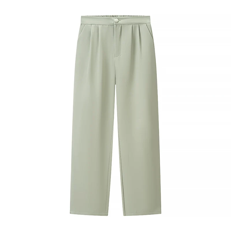Damen Zweiteiliges tailliertes Weste- und weites Hosen-Set mit Schnürdetail Nord Taschen