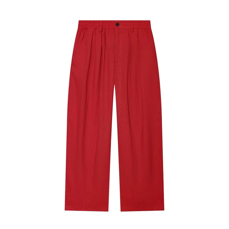 Damen Zweiteiliges Satin-Set mit weichem Oversized-Hemd und hochgeschnittener Palazzo-Hose Nord Taschen