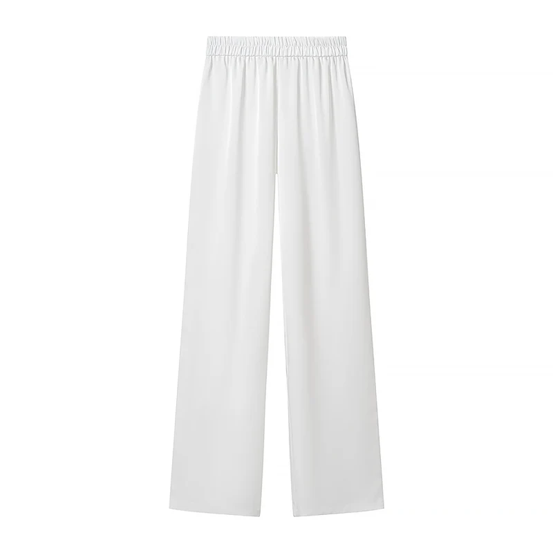 Damen Zweiteiliges Ensemble aus fließendem Cape mit asymmetrischem Saum und hochtaillierter Weitbein‑Hose Nord Taschen