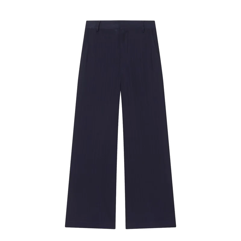 Damen Zweiteiliges Anzug-Set mit asymmetrischem Stehkragen-Blazer und weiter Palazzohose Nord Taschen