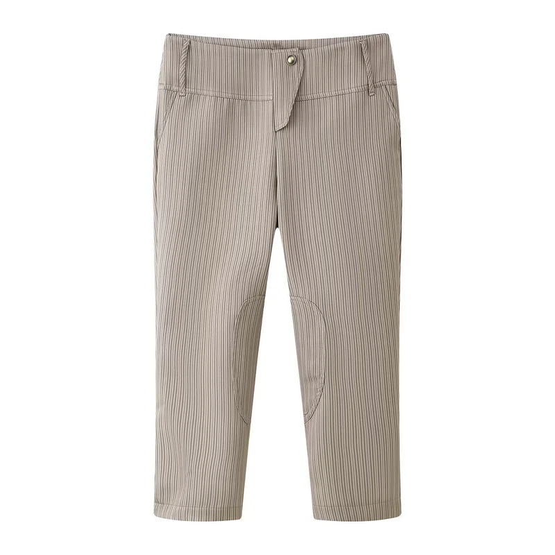 Damen Zweiteiliger taillierter Nadelstreifen-Anzug mit Reißverschlussblazer und Highwaist-Hose Nord Taschen