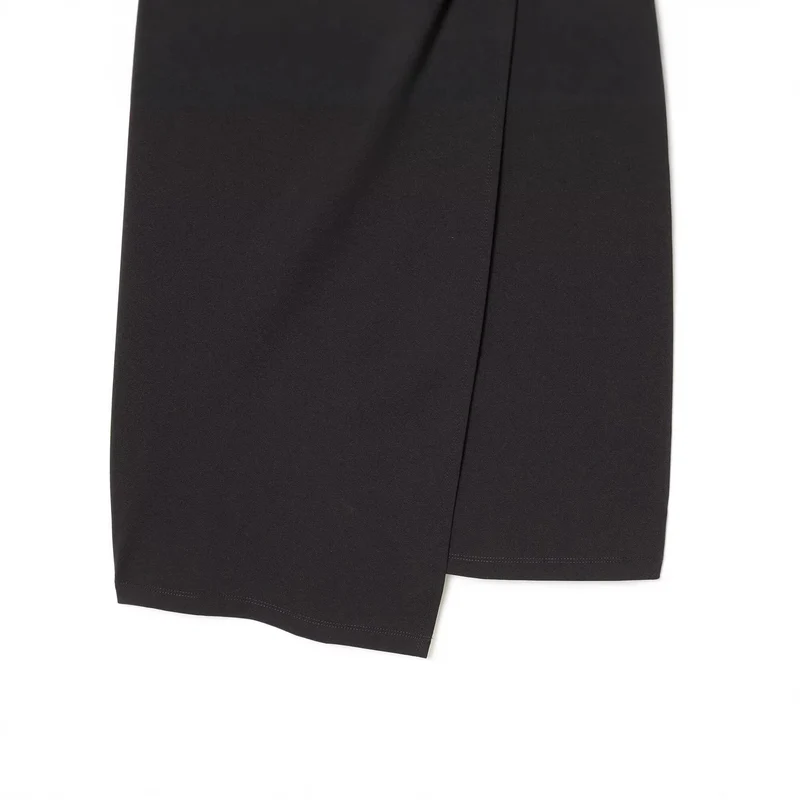 Damen Wickelkleid mit Drapierung, seitlicher Zierknopfleiste und V-Ausschnitt Nord Taschen