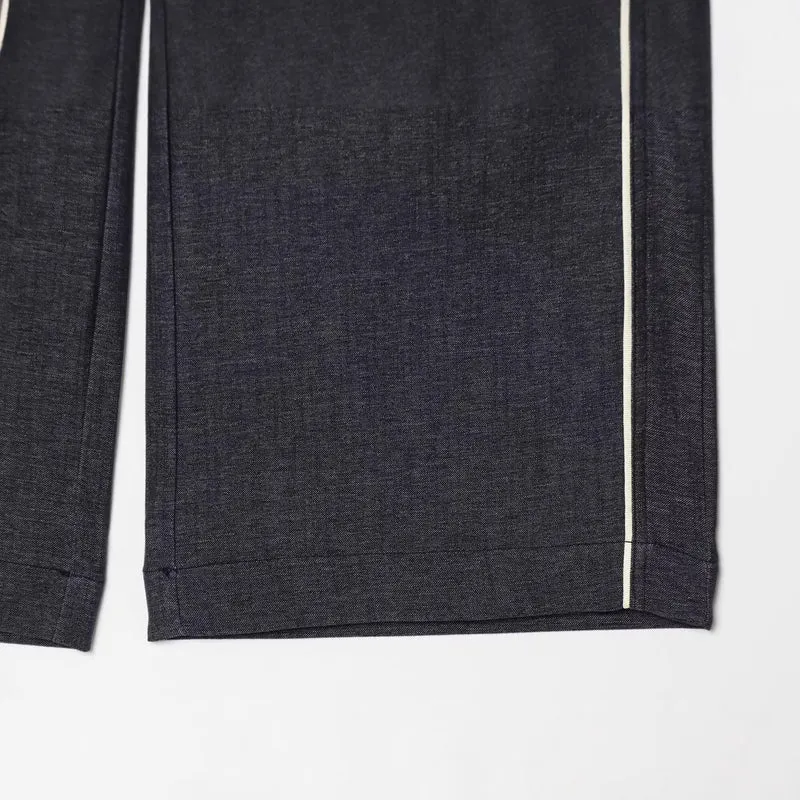 Damen Weitgeschnittene Lounge-Hose mit Tunnelzug und Kontrastpaspel Nord Taschen