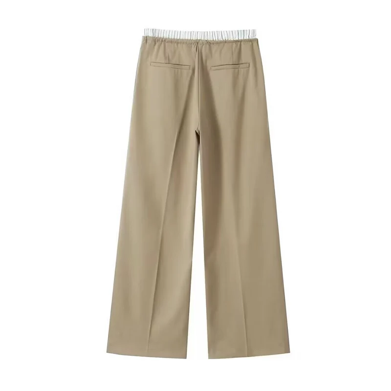 Damen Weite Palazzo‑Hose mit Tunnelzugbund und feiner Bügelfalte Nord Taschen