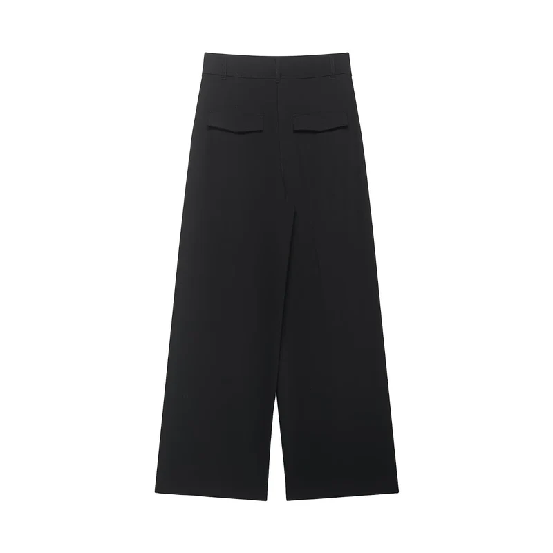 Damen Weite High‑Waist‑Palazzohose aus fließendem Jersey Nord Taschen