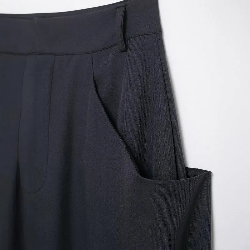 Damen Weite Culotte‑Hose mit hoher Taille und großen aufgesetzten Taschen Nord Taschen