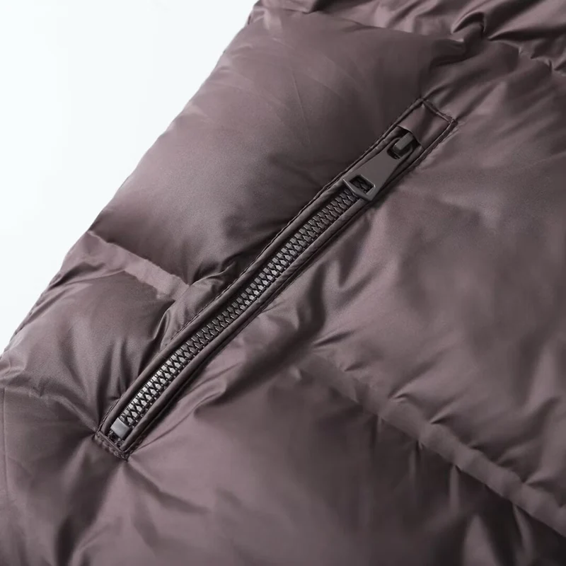 Damen Wattierte Cropped‑Steppweste mit hohem Stehkragen und Reißverschlusstaschen Nord Taschen