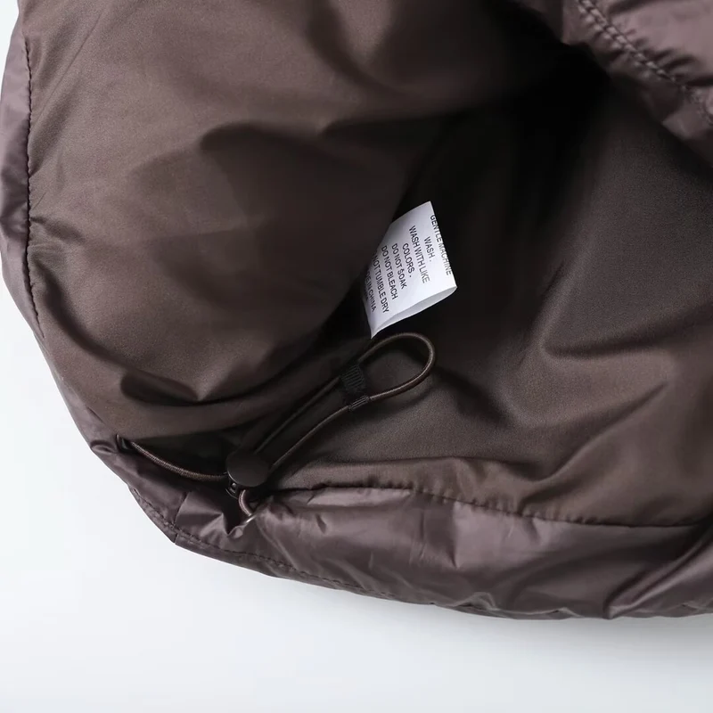 Damen Wattierte Cropped‑Steppweste mit hohem Stehkragen und Reißverschlusstaschen Nord Taschen