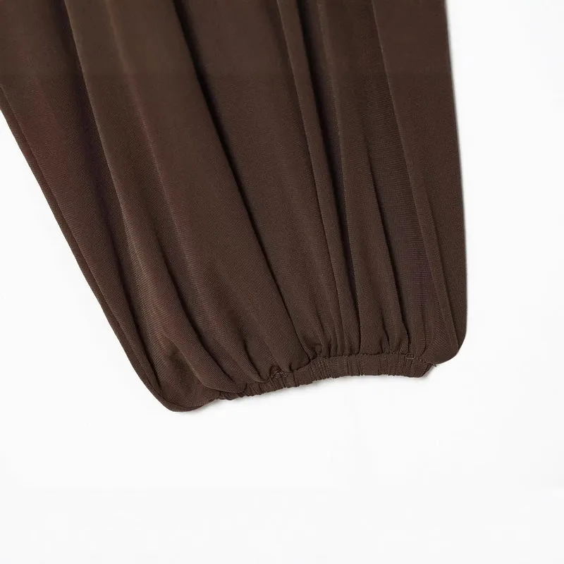 Damen Voluminöse Plissee-Bluse mit weiten Raglanärmeln und elastischem Bund Nord Taschen