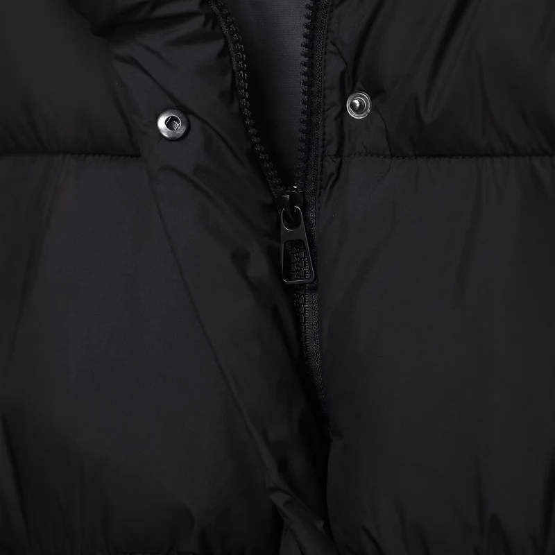 Damen Voluminöse Oversize Daunenjacke mit Kapuze und Kordelzug Nord Taschen