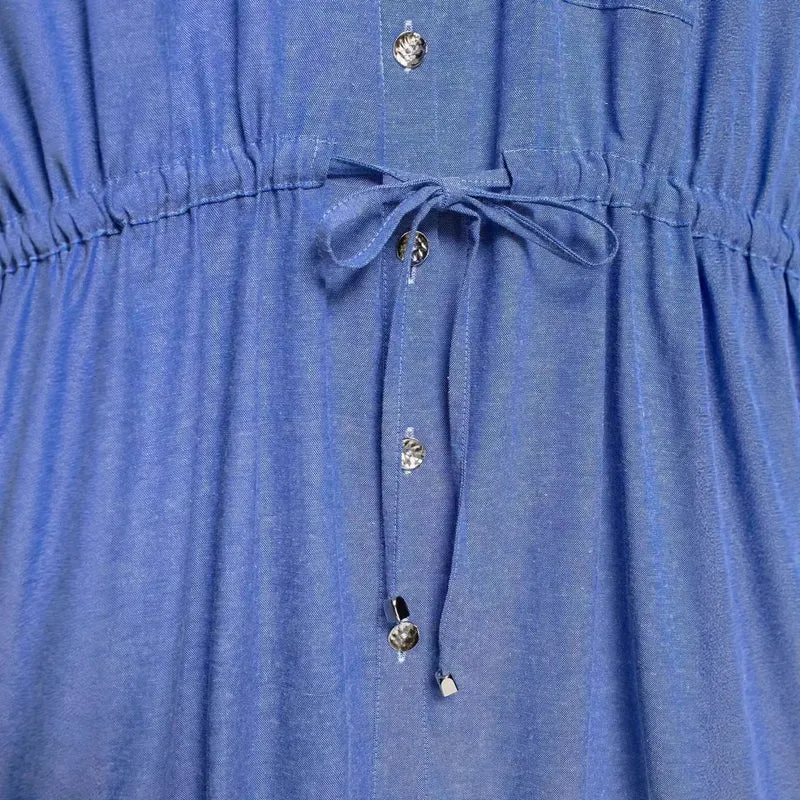 Damen Tunika-Hemdbluse mit Kordelzug und dreiviertel Kimonoärmeln Nord Taschen