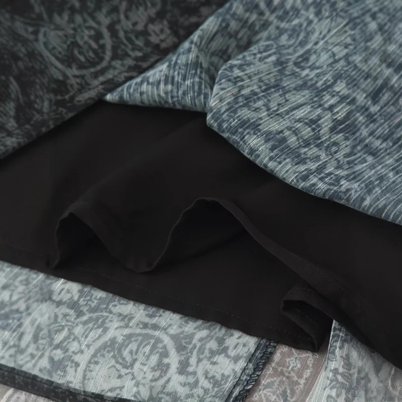 Damen Transparentes Boho-Tunika-Kleid mit V-Ausschnitt, Kordelzug und Quasten Nord Taschen