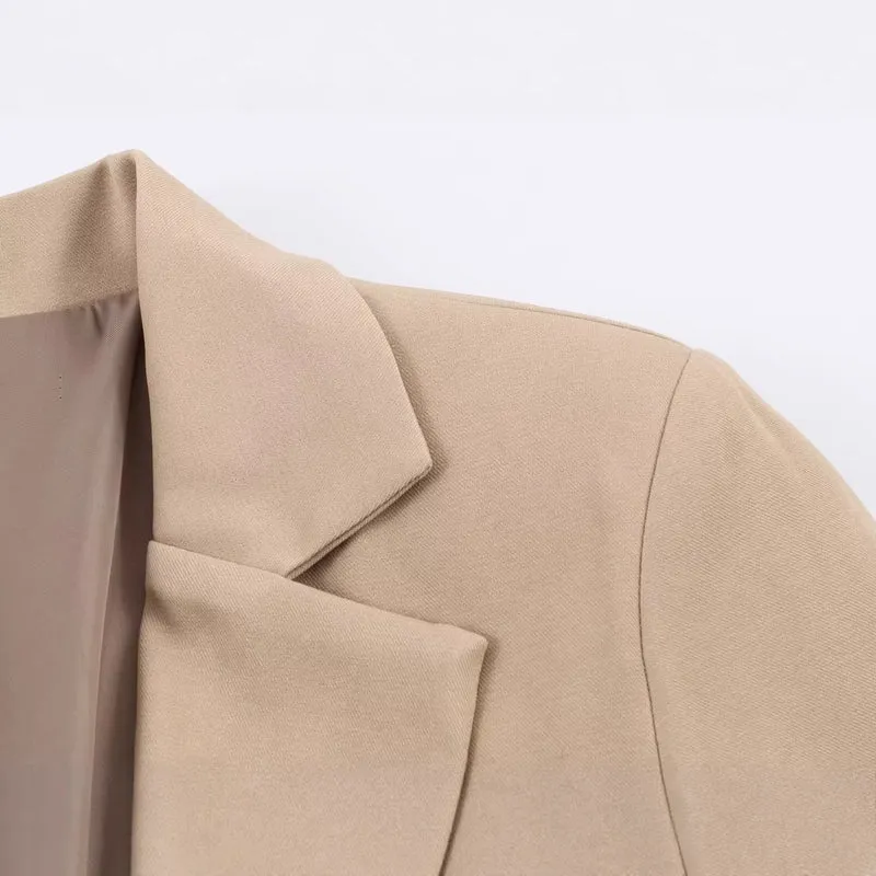 Damen taillierter Longline-Blazer mit Wiener Nähten und Pattentaschen Nord Taschen