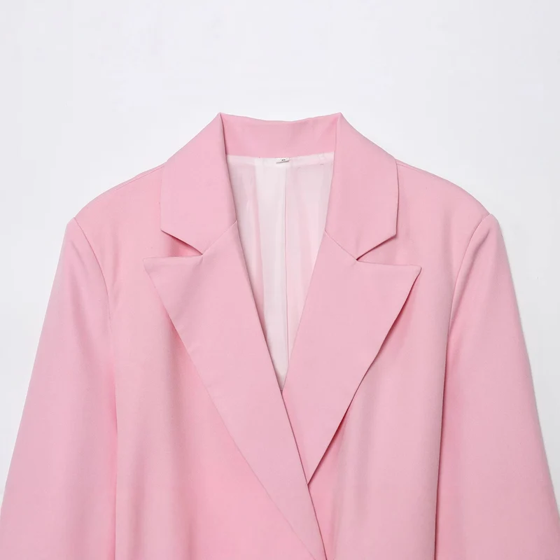 Damen Taillierter Blazer mit Deko‑Rosen‑Gürtel und Reverskragen Nord Taschen