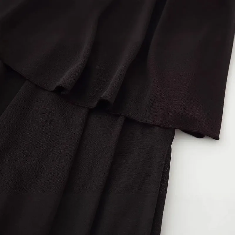 Damen Stufiger Chiffon‑Maxirock mit Volants Nord Taschen