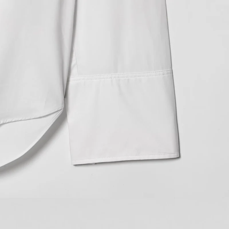 Damen Seidige Schluppenbluse mit Zierschal und verlängertem Rückensaum Nord Taschen