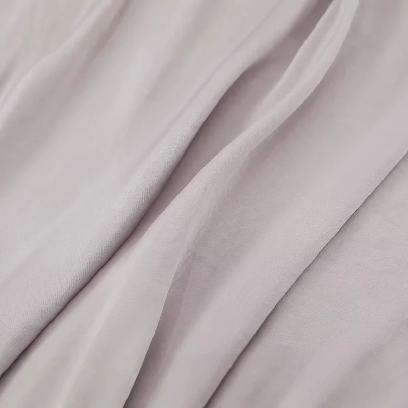 Damen Seidenähnliche Schlupfbluse mit Bindeschal und Ballonärmeln Nord Taschen