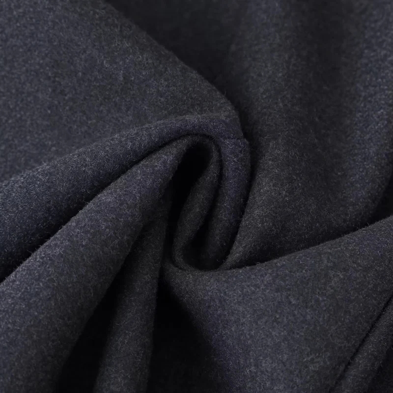 Damen Schlichter Midi-Mantel aus Wollmix mit V‑Kragen, Taillierungsnähten und seitlichen Eingrifftaschen Nord Taschen