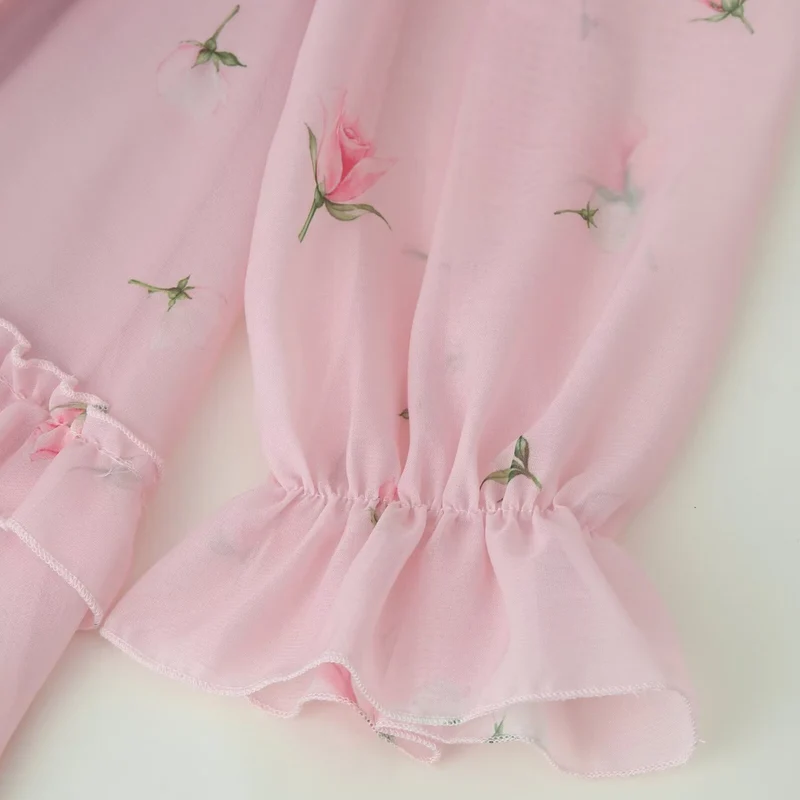 Damen Romantisches Chiffon-Minikleid mit Cut-Out-Seiten, Rüschenbesatz und Volantstufen Nord Taschen