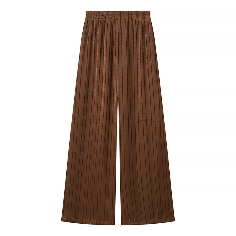 Damen Plissierte Palazzo-Hose aus veganem Lederimitat mit hohem Bund Nord Taschen